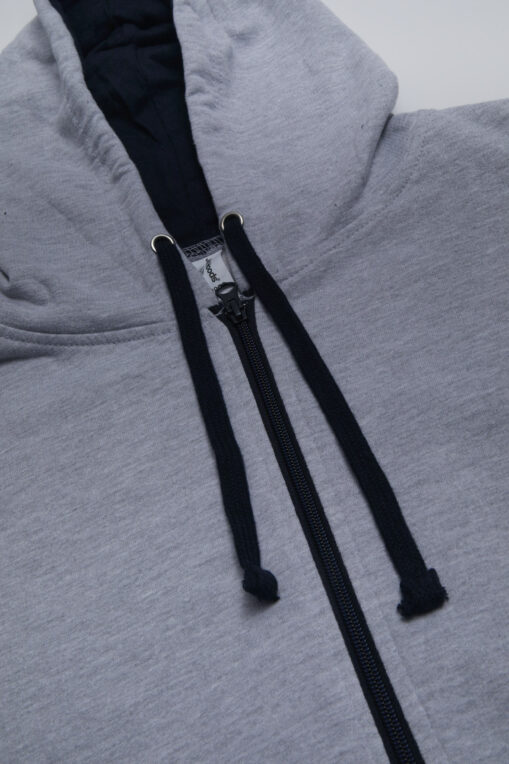 New Blueroom Big Wave Zip Hoody - Heather Grey - Image 6